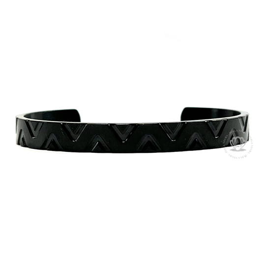 Rhodium Black Pyramid Bracelet