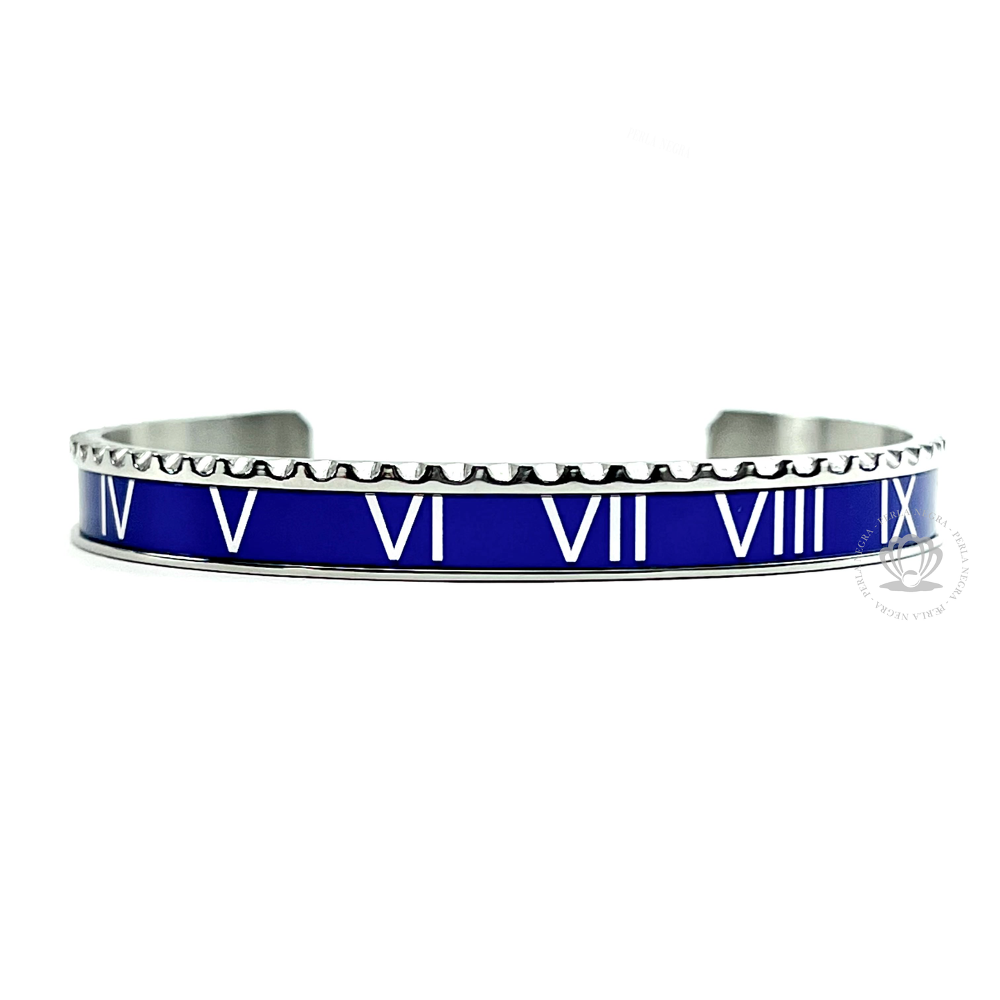 Silver Roman Speed Blue Bracelet