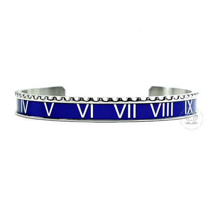 Silver Roman Speed Blue Bracelet