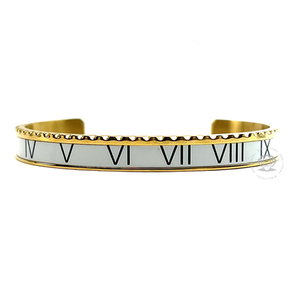 Yellow Gold Roman Speed White Bracelet