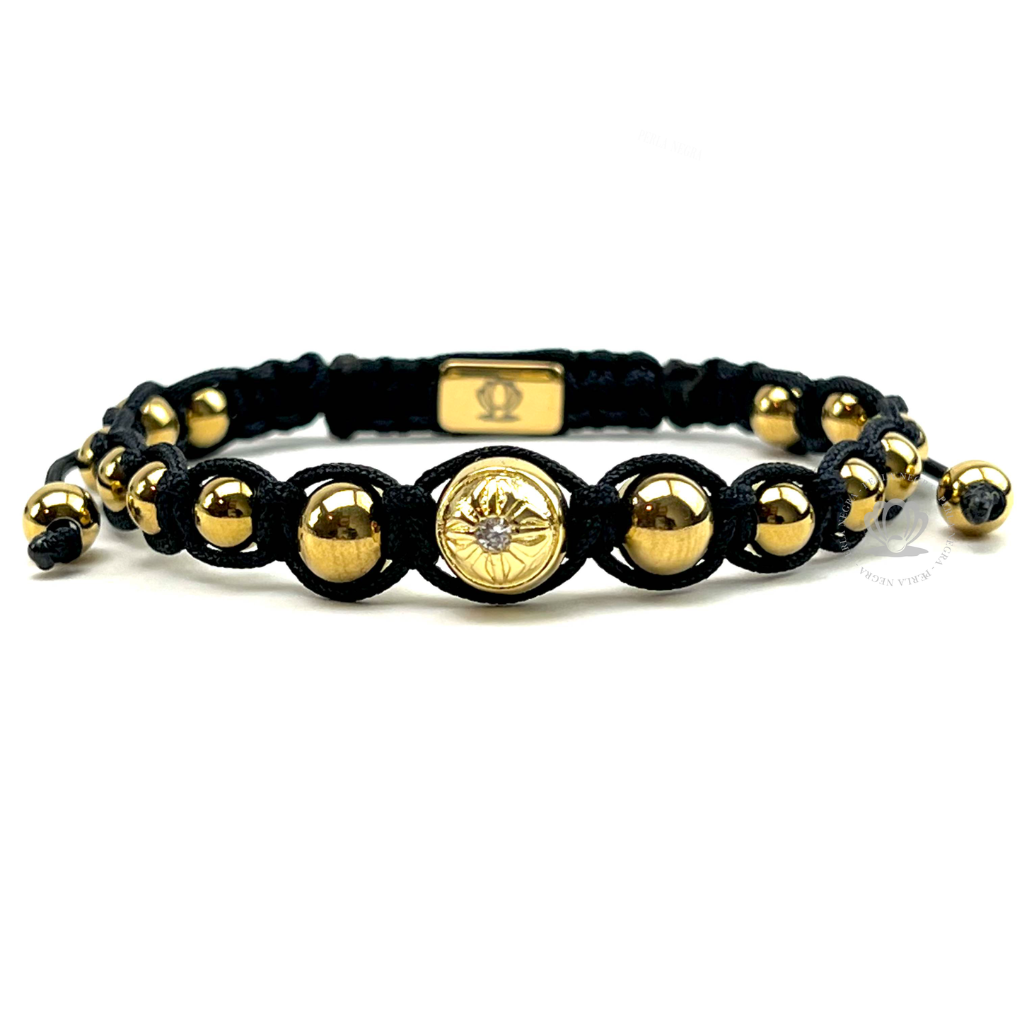 Classic Gold Beads & Star Cz Bracelet