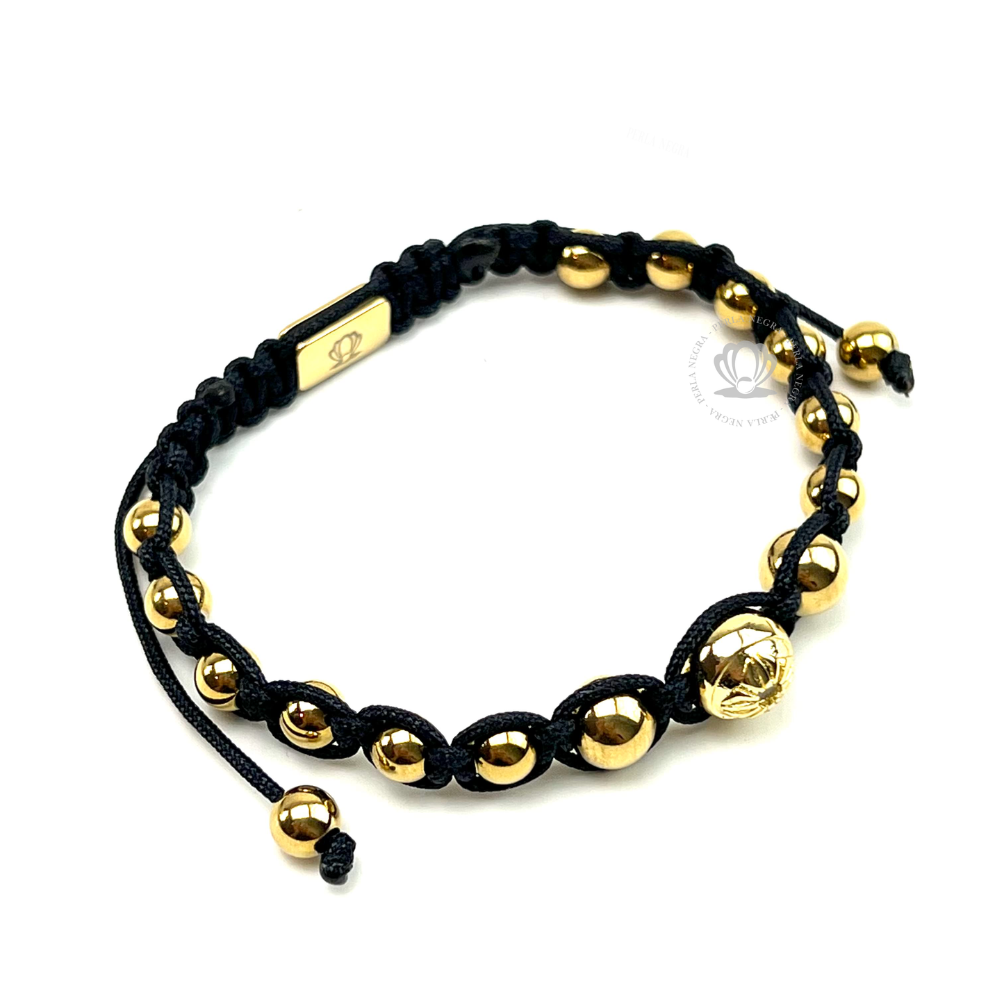 Classic Gold Beads & Star Cz Bracelet