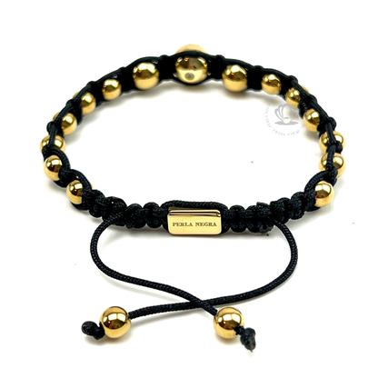 Classic Gold Beads & Star Cz Bracelet