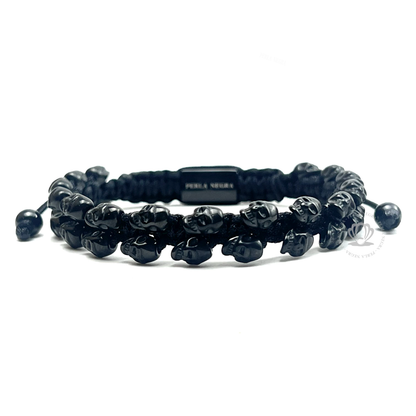 Imperial 18K Yellow Gold Skull Bracelet