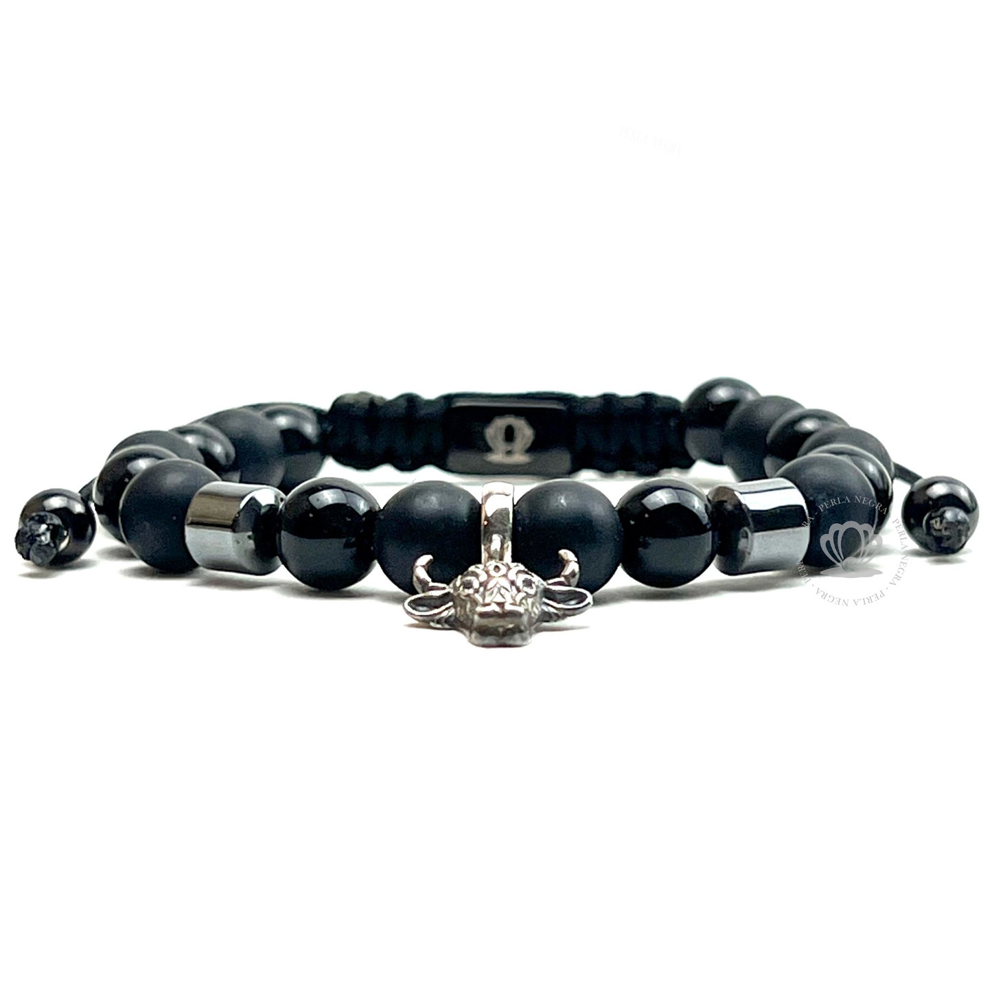 Silver Bull & Hematite Bracelet "Modelo Unico"
