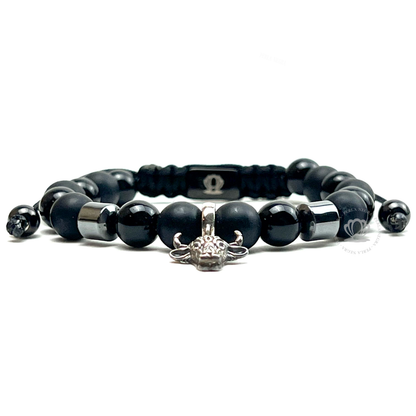 Silver Bull & Hematite Bracelet "Modelo Unico"