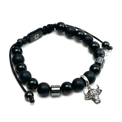 Silver Bull & Hematite Bracelet "Modelo Unico"