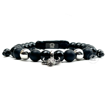 Silver Bull & Onyx Bracelet "Modelo Unico"