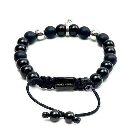 Silver Bull & Onyx Bracelet "Modelo Unico"