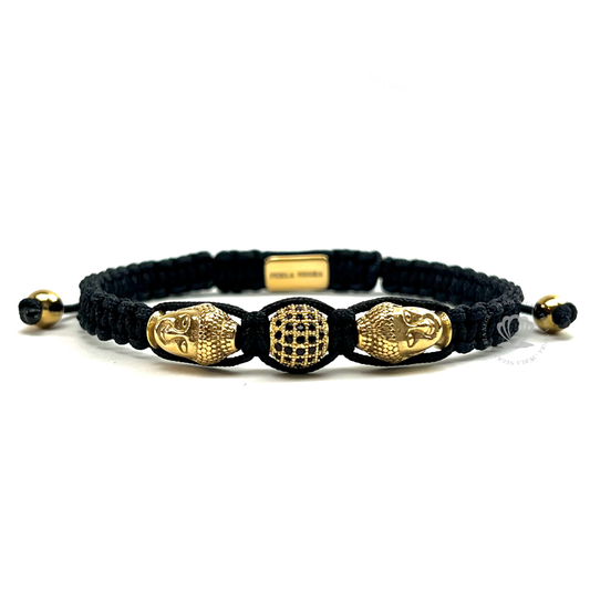 Double 18K Gold Buda Bracelet