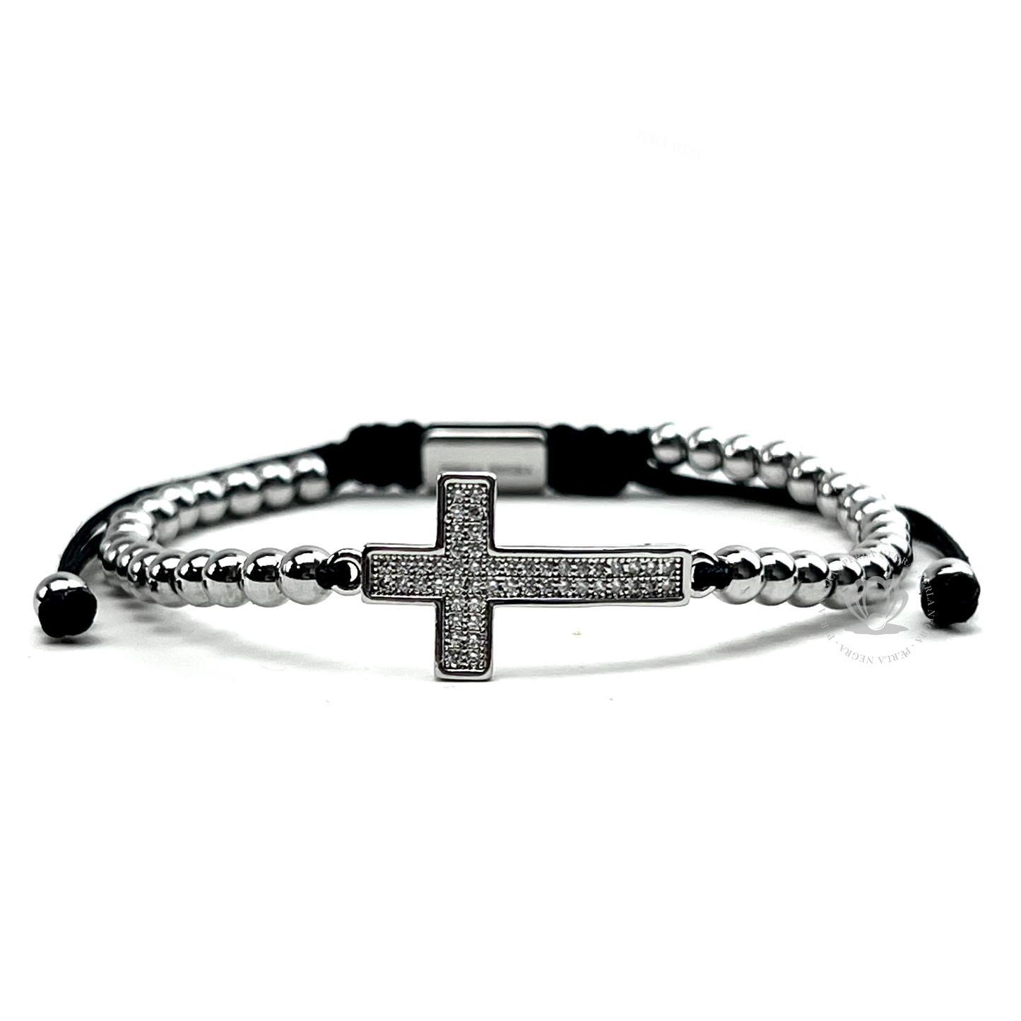 White Gold Cz Cross