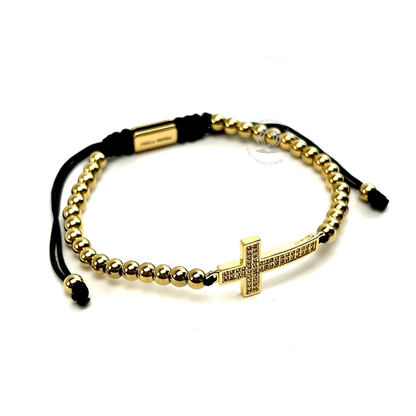 Yellow Gold Cz Cross