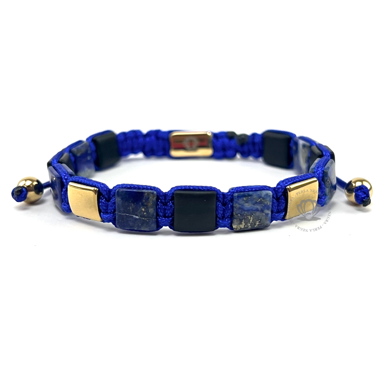 Yellow Gold Jaguar, Blue Tiger Eye & Lapislázuli Combination