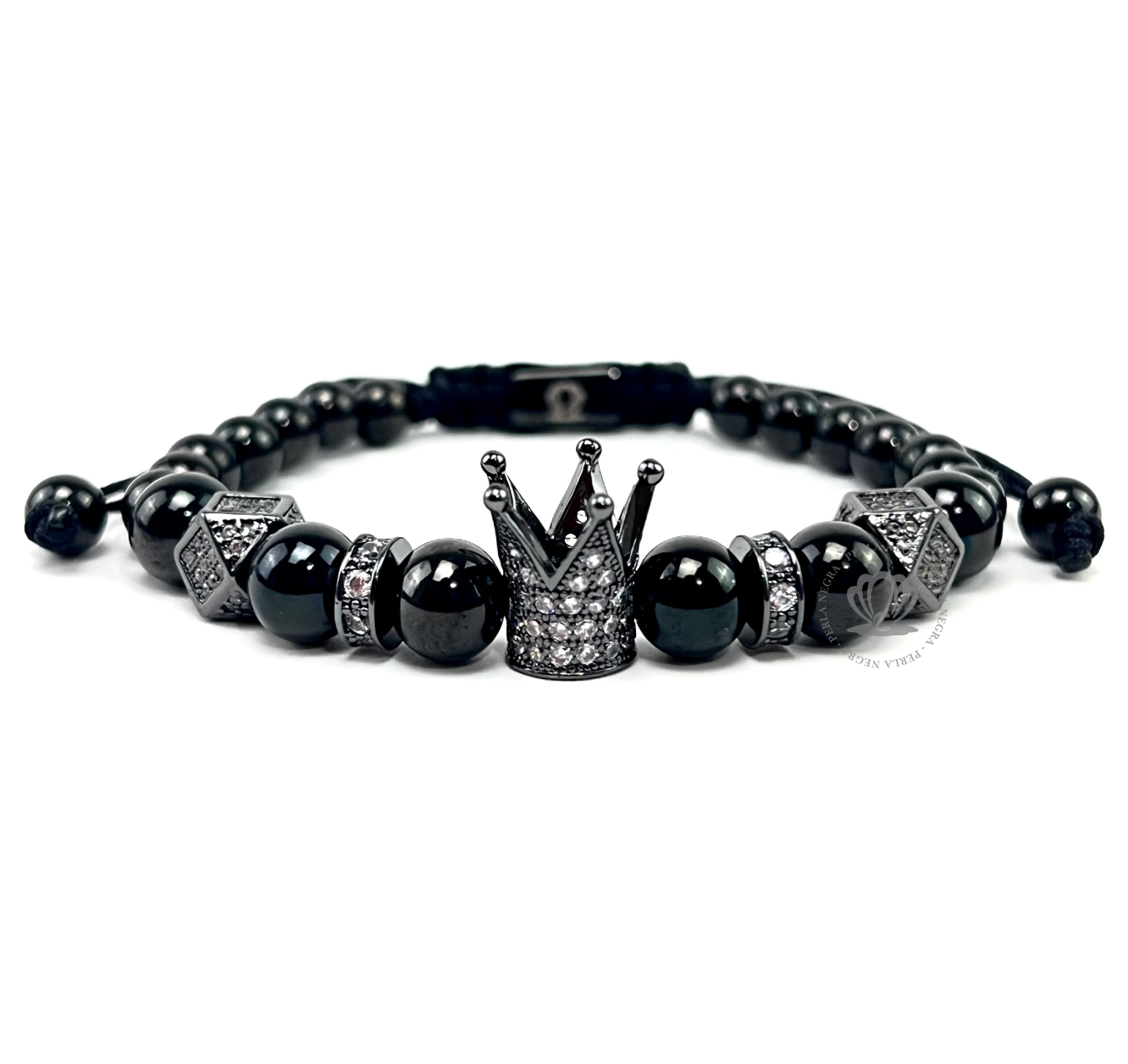 Rhodium Crown Black Hematite