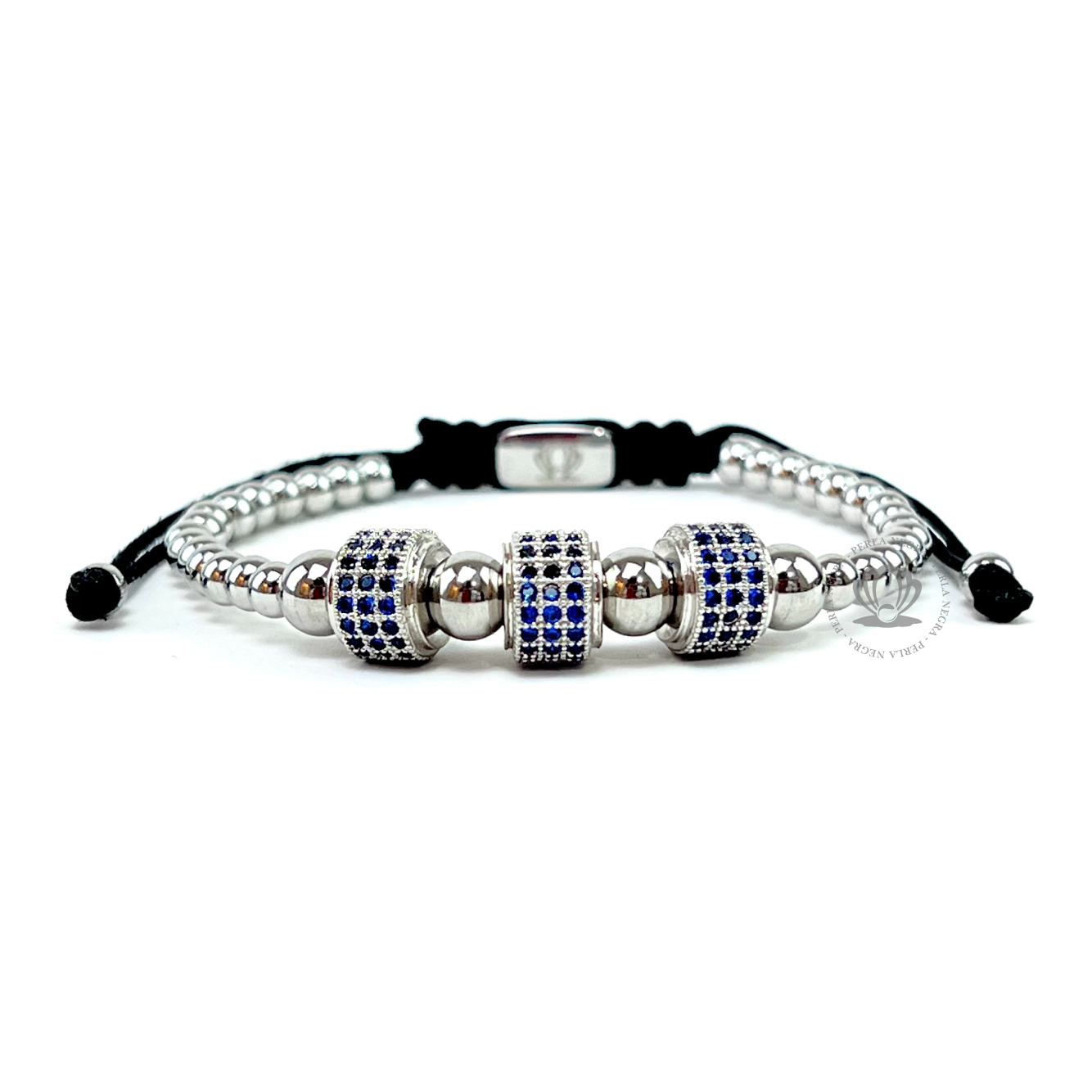 Silver Jaguar Blue Cz Set