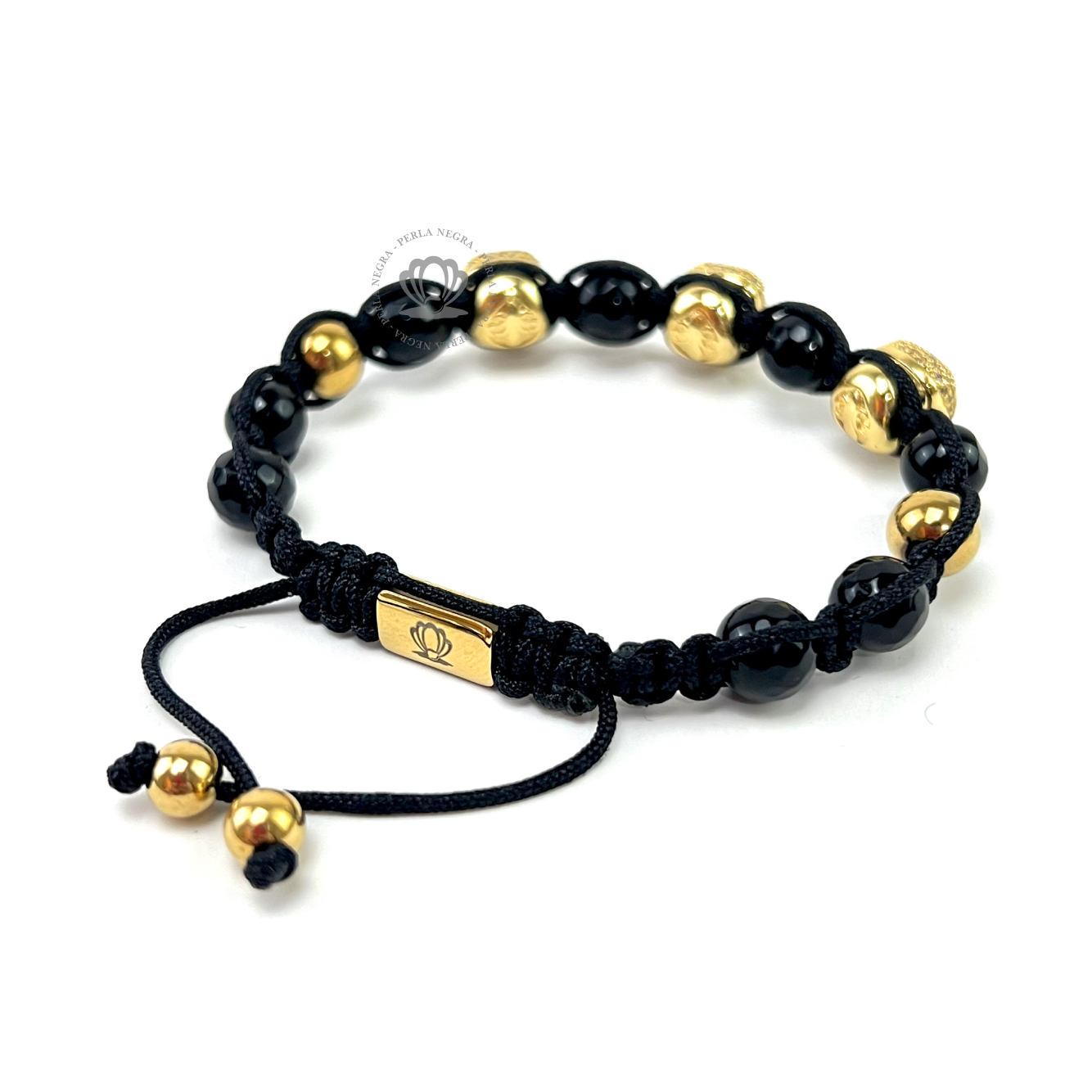 Triple Yellow Gold Skull Clear Cz Bracelet