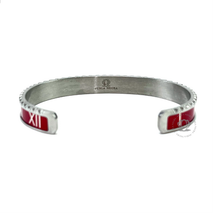 Silver Roman Speed Red Bracelet