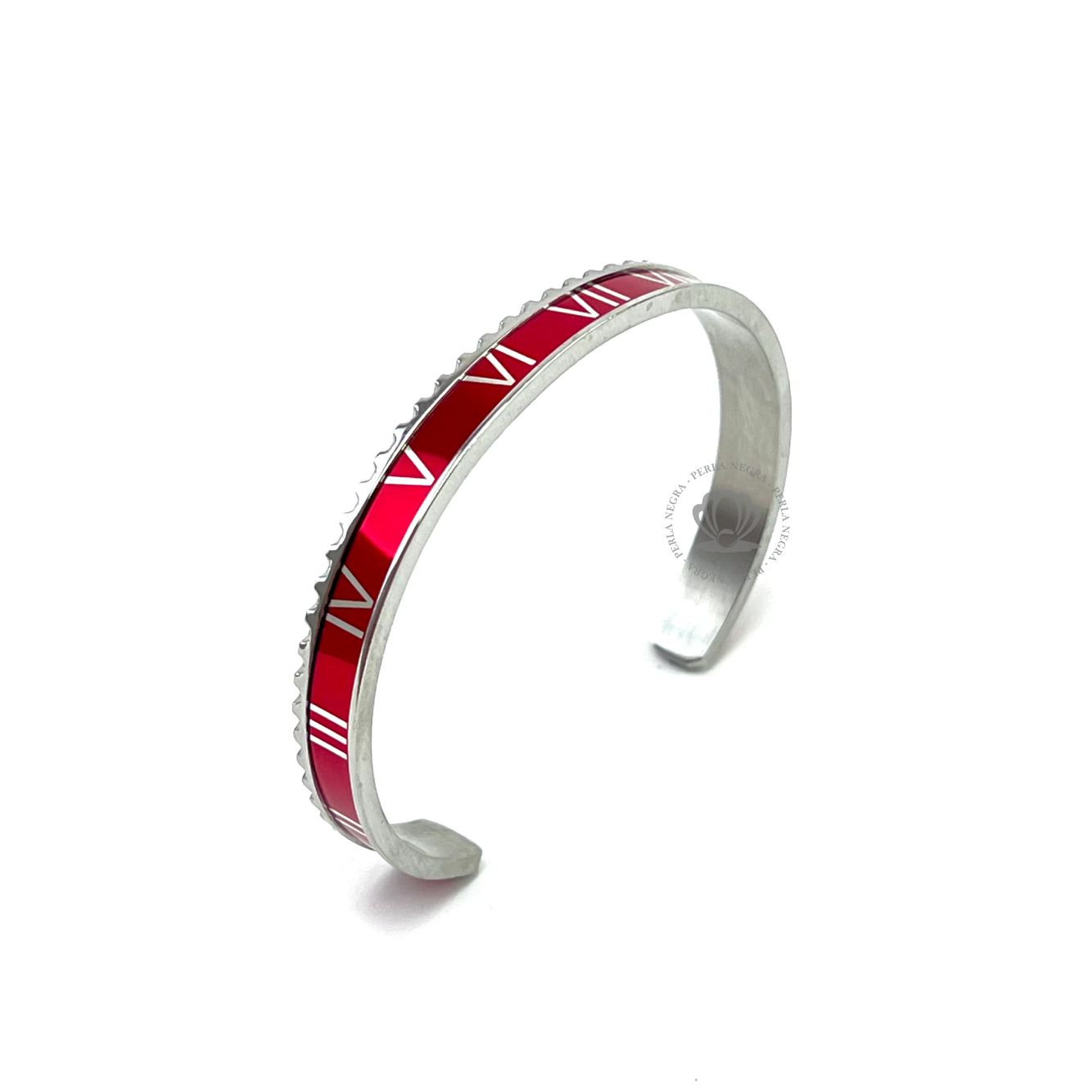 Silver Roman Speed Red Bracelet