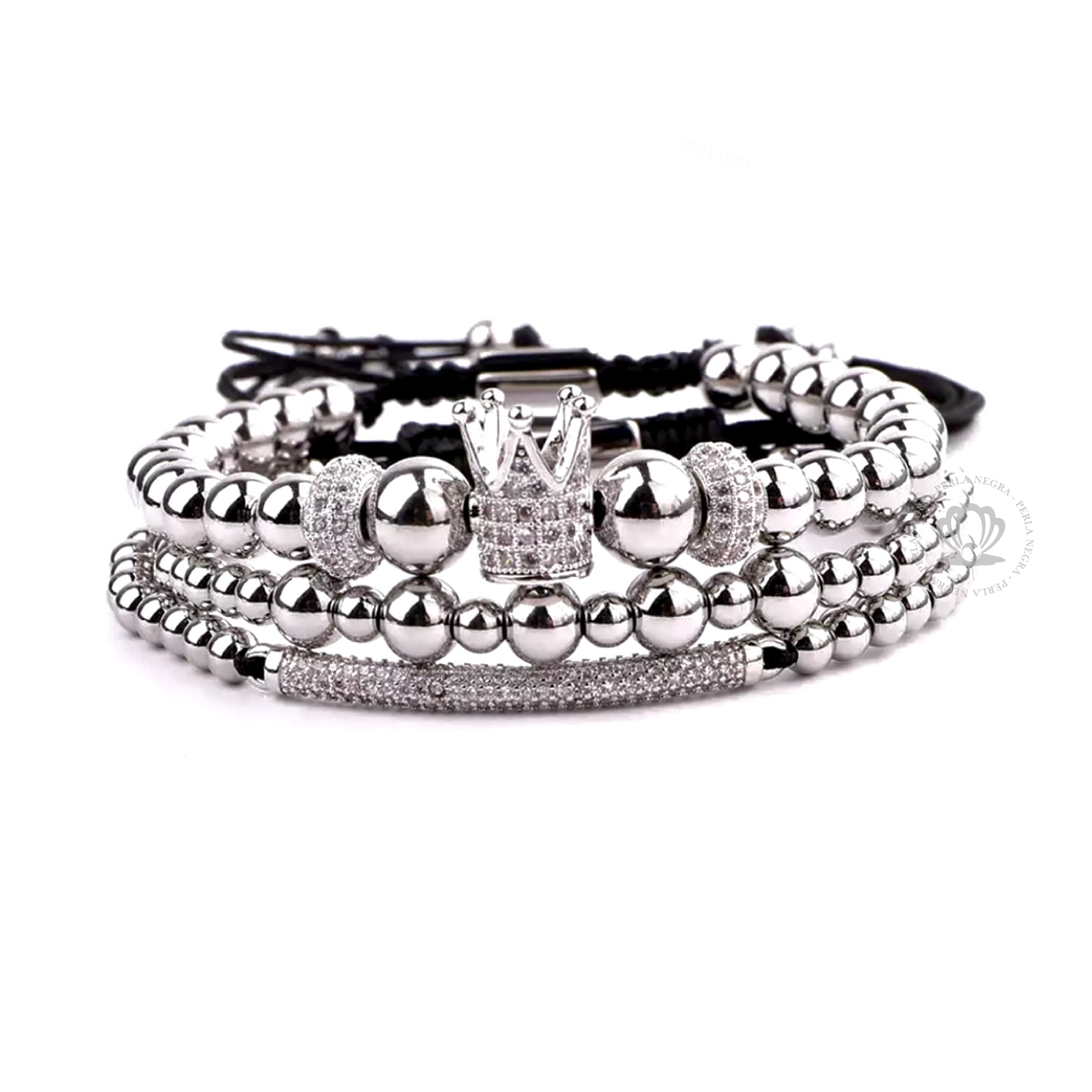 Luxury White Gold Crown Set Cz