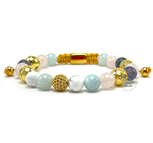 Luxury Howlite & Quartz Women Bracelet