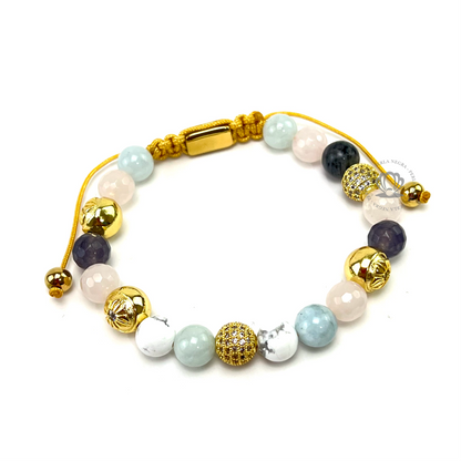 Luxury Howlite & Quartz Women Bracelet